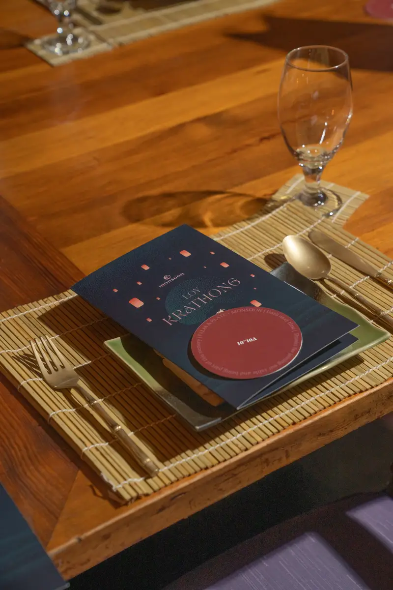 Table setting at Monsoon