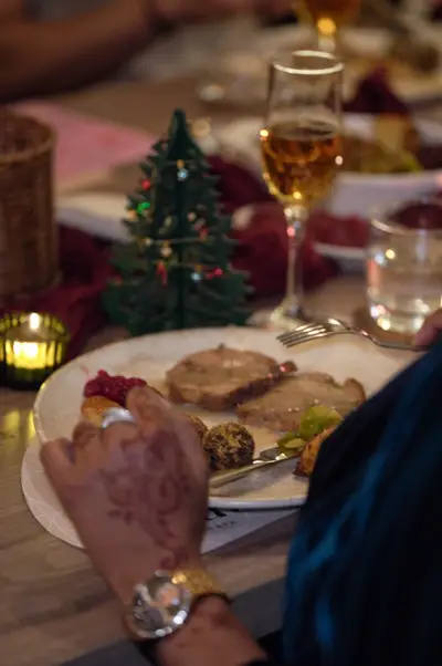 Henna hand at the Christmas dinner — Vol 05